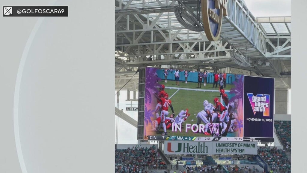 GTA VI makes appearance at Hard Rock Stadium — CBS Miami, Pinecrest Schools news