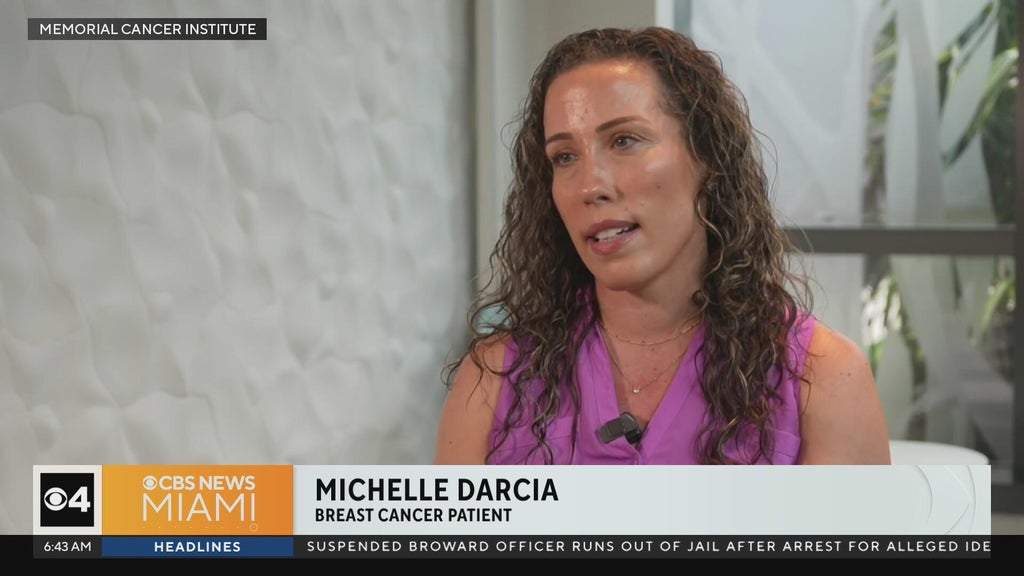 Mom diagnosed with breast cancer despite having no symptoms shares warning — CBS Miami, Pinecrest Health news