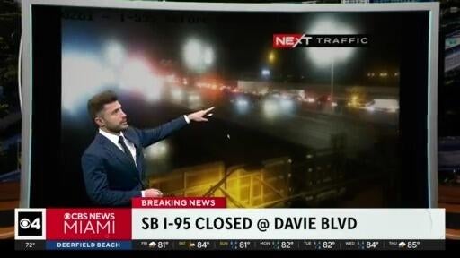 Southbound I-95 shut down near Fort Lauderdale after crash with reported injuries — CBS Miami, Pinecrest Community news