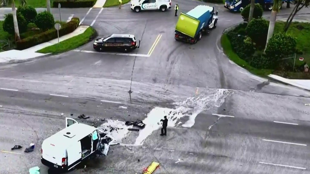 3 injured in violent Davie crash involving van, recycling truck, police say — CBS Miami, Pinecrest Health news