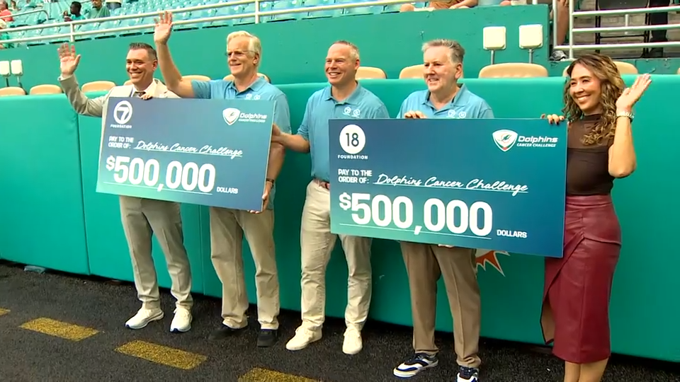 Dolphins Cancer Challenge receives $1M contribution, hitting $100M milestone in research fundraising — WSVN 7 Miami-Dade, Pinecrest Health news
